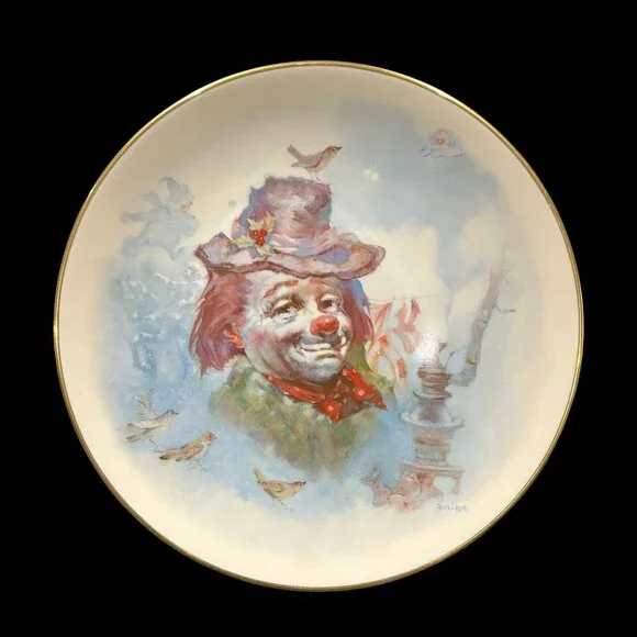 Set of 4 Vintage Julian Ritter Clown Plates, 1977 Whimsical Circus Art - Picture 10 of 12